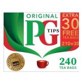PG Tips Black Tea Non-Pyramid Tea Bags - 240 Count