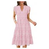 Size medium FANTASLOOK Womens Summer Dress Ruffle