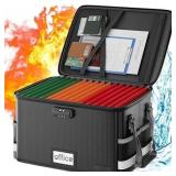 Gijjgole Fireproof File Organizer Box with Lock, C