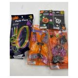 Halloween light up bracelets, 2 necklaces and a pa