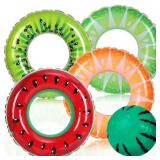 Hengguang 4 Pack Inflatable Pool Swimming Rings wi