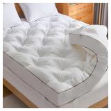 WhatsBedding 4 Inch Memory Foam Mattress Topper Qu