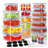 50 Pcs Food Storage Containers with Lids, Plastic