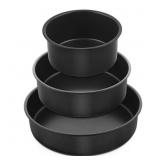 Vesteel Cake Pan Set of 3 (4 /6 /8 inch), Stainles