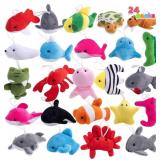 JOYIN 24 Pcs Mini Sea Animal Plush Toys (24 Units
