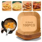 M Buder 100 PCS 6.3-inch Square Air Fryer Liners,