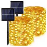 2 Pack Christmas Solar String Lights Outdoor, Tota