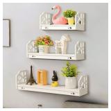 Set of 3 Wall Shelf Retro Floating Wall Shelves Mo