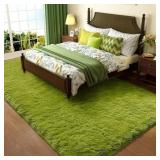 Ophanie Green Grass Area Rugs for Bedroom, 4x6 Sha