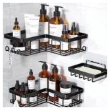 Corner Adhesive Shower Caddy 3-Pack. Rustproof 304