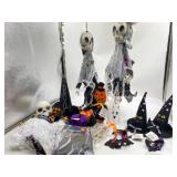Halloween decor lot , 2 stuffed pumpkins , 2 hard