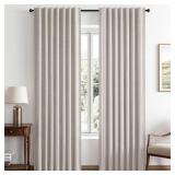 MIULEE 100% Blackout Linen Curtains for Bedroom, I