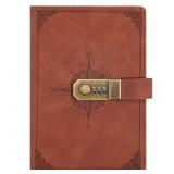 YUSS Leather Journal Notebook with Password Lock