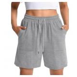 Med 3Pk MOSHU Womens Cotton Shorts Drawstring Wais