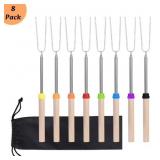LIZEVINC 8 Pcs Marshmallow Roasting Sticks 32 inch