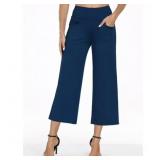 Size Large NELEUS Womens 25" Wide Leg Capri Pants