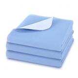 KEKOY 3 Pack Washable Bed Pads for Incontinence Re