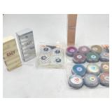 Nail lot   16 dip powders , 2 uv gel polishes , na