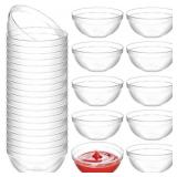 A set of 30 mini transparent disposable bowls, 2.5