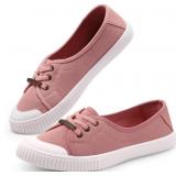 Size 7 Harvest Land Womens Canvas Low Top Sneakers