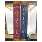 4 front door signs for fall , 2 of each color NEW