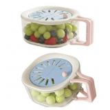 CasaVibe 2Pk 3-in-1 Fruit Cleaner & Veggie Wash Bo