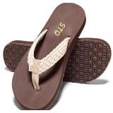 Size 7 STQ Womens Quick Dry Flip Flops with Yoga M