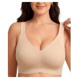 Size Large As Fairy Plus Size Wireless Bra for Wom