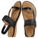Size 41 Ecetana Sandals for Women Woven Flat Sanda