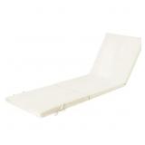 White Chaise Lounge Cushion for Outdoor Furniture,