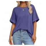 Size large MOSHU Oversized T Shirts for Women Quil