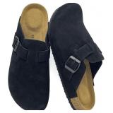 Size 36 Genuine Suede Clogs for Women-Arch Support