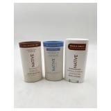 3 pack of native deodorant- 2- plastic free are un