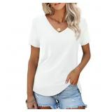 Size XL JYLFC Womens Plus Size T-shirts V Neck Sho