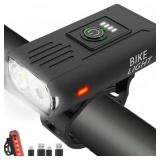 Bike Light USB Rechargeable, 2500LM Ultra Bright B