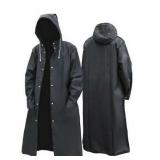 XL Txmasen Men Black Waterproof Long Raincoat Rain