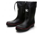 Size 8 Rain Boots for Men, Waterproof Warm Rubber