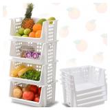 Skywin Stackable Storage Bins Open Front for Pantr