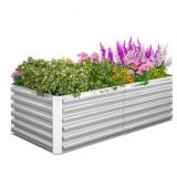 Outdoor Metal Raised Garden Bed,8x4x2ft Planter Bo