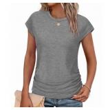 Size large Ronuti Womens Short Sleeve Tshirts Crew