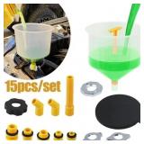 No Spill Coolant Funnel Kit, Universal Fitment, 15