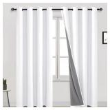DWCN Beige Blackout Curtains 95 inches Long for Li