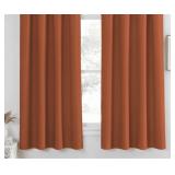 Size 54 x 63 Inches Burnt Orange Curtains for Home