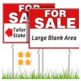 cyrico For Sale Sign Set, 2 Pack 17 x 13 Inch Doub