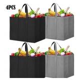Reusable Grocery Shopping Bags 4 Pack Large Foldab