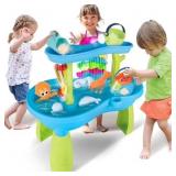 JBeeCtrl Water Table for Toddlers, 2-Tier Sand and