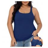 Size 2XL Charmo Womens Plus Size Cotton Tank Tops