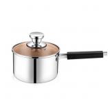 Walchoice 2QT Saucepan with Lid, 2 Quart Tri-Ply S