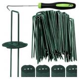 GMZW 50pcs Green Artificial Turf Stakes + 50pcs Bu