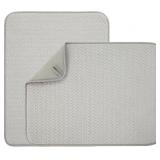 2 Pack Microfiber Dish Drying Mat for Kitchen Coun